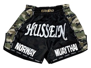 Short Boxe Thai Noir Personnalisé : KNSCUST-1034